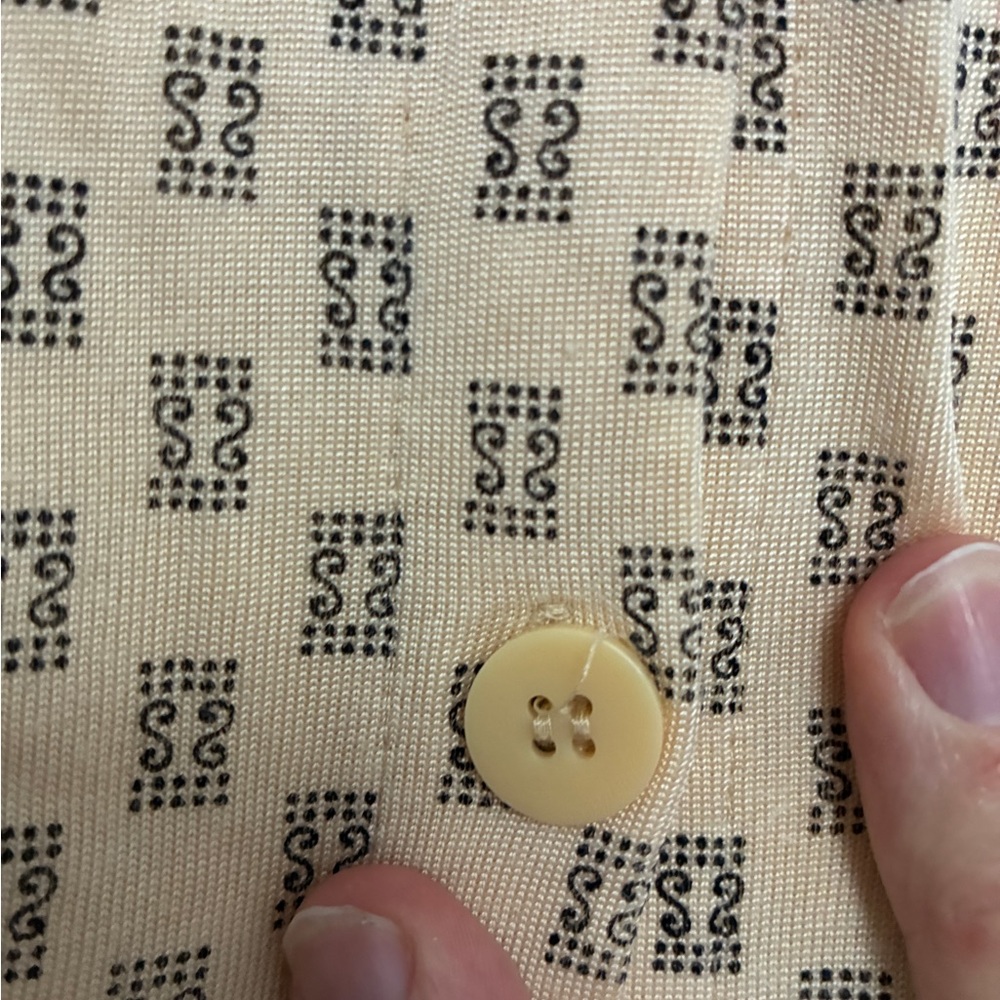 Yellow Patterned Button-Down Dress - image 4